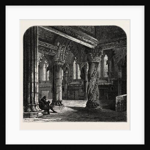 The Apprentice Pillar in Roslin Chapel by Anonymous