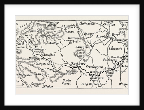 Map of the Course of the Coquet by Anonymous