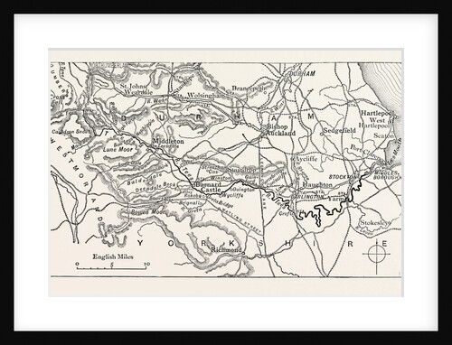Map of the Course of the Tees by Anonymous