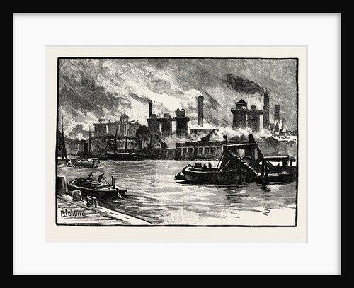 Blast Furnaces, from the River, Middlesbrough by Anonymous