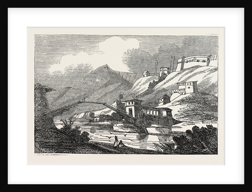 Fir Bridge and Castle of Wandipore, Thibet by Anonymous