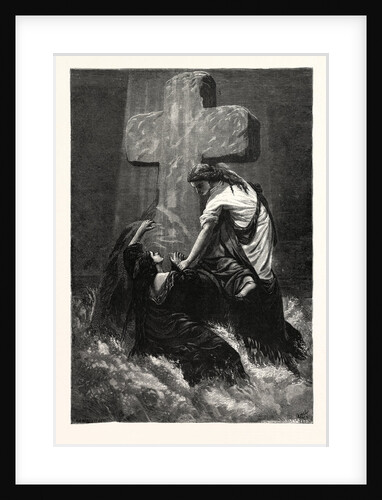 The Helping Hand. Religious Print. by Anonymous