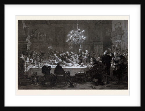 In 1634 Wallenstein Convoked Around Fifty Officers in Pilsen by Anonymous