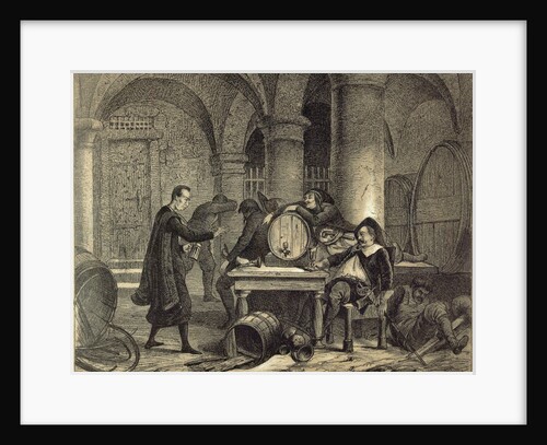 A Party in the Nineteenth Century in the Wine Cellar by Anonymous
