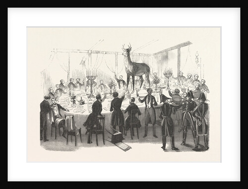 19th Century Dinner Party after the Hunt by Anonymous