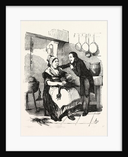 The Cook and Her Admirer in the Kitchen by Anonymous