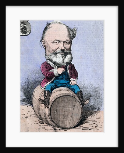 Sitting on a Barrel and Drinking a Glass of Wine by Anonymous