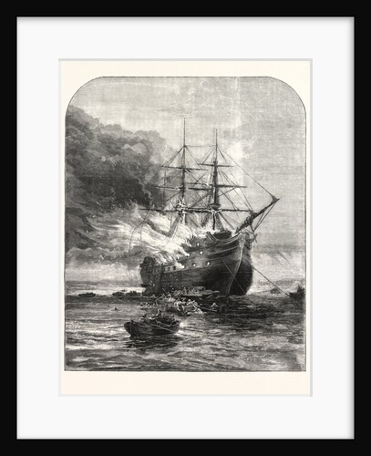 Destruction of the Goliath Training Ship, Off Grays, Essex, by Fire, 1876 by Anonymous