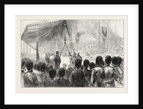 H.R.H. The Duke of Edinburgh Laying the Foundation Stone of the New National Opera House, Victoria Embankment. London by Anonymous