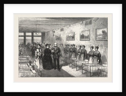 The Queen's Visit to the London Hospital: The Royal Party Passing Through the Victoria Ward of the Grocers Wing by Anonymous