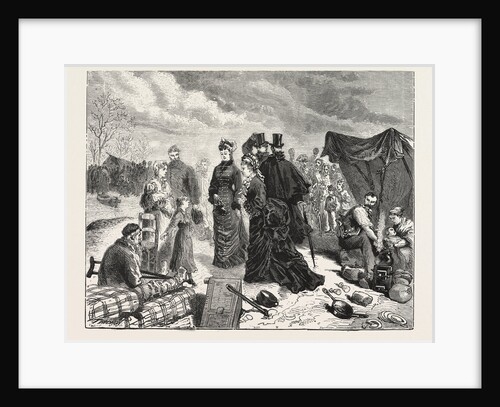 The Floods in and Around Paris: Madame Maahon Visiting and Distributing Relief to the Sufferers by Anonymous