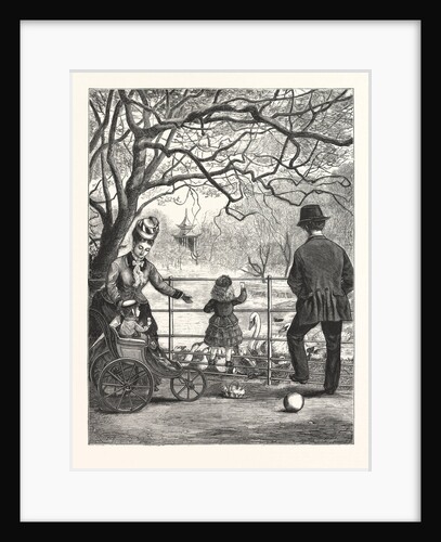 The Easter Holidays: Feeding the Water-Fowl in Victoria Park, London by Anonymous