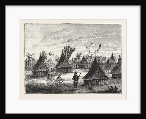 Lieutenant Cameron in Central Africa, Sona Bazh, a Ulundo Village on the Frontier of Tovale by Anonymous