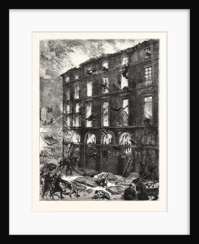 Destruction of the Theatre Des Arts, Rouen, by Fire, France by Anonymous