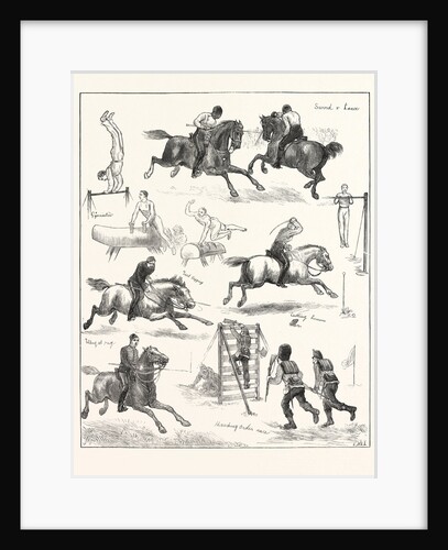 Pen-and-Ink Sketches at the Grand Military Athletic Meeting at Lillie Bridge by Anonymous