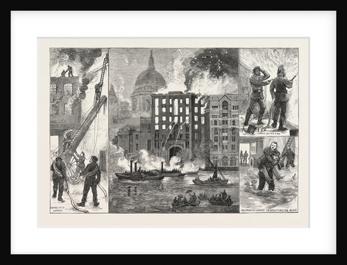 Detruction of Brooks's Wharf, Upper Thames Street, by Fire, London by Anonymous