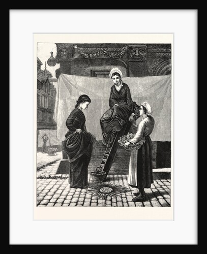 Preparing for the Fete Dieu at Lisieux, France by Anonymous