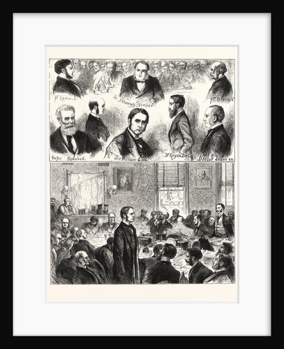 The Bravo Mystery: Scene in the Coroner's Court, at the Redford Hotel, Balham. Mr. George Lewis Cross-Examining Sir William Gull by Anonymous