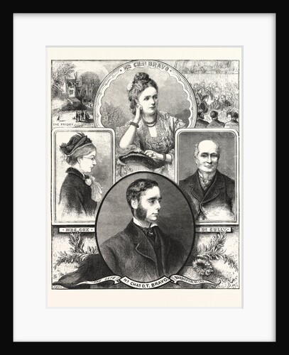 The Balham Mystery, Portraits of the Late Mr. Bravo, Mrs. C. Bravo, Mrs. Cox, and Dr. Gully by Anonymous