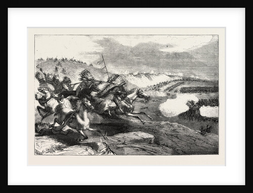 The Sioux War in America a Troop of Indians Charging Colonel Royall's Detachment of Cavalry, United States by Anonymous