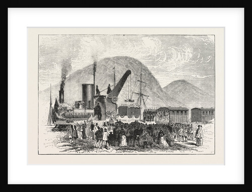 Railway Enterprise in New Zealand, Hoisting the First Truck of Coal on the Greymouth and Brunnerton Railway by Anonymous
