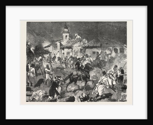 Turko Servia War, Arnauts and Circassians and Burning with Petroleum the Village of Tesica by Anonymous