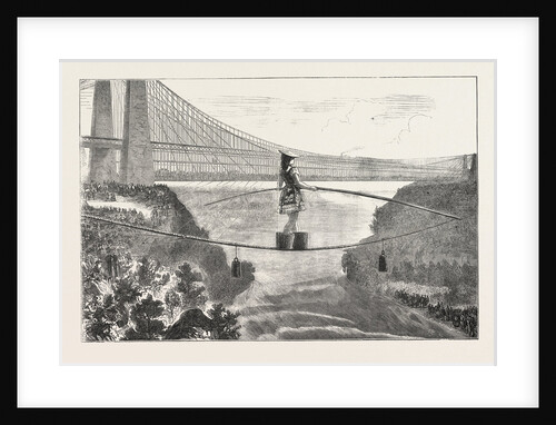 Mdlle. Spelterini Crossing the Niagara River on a Tight Rope by Anonymous