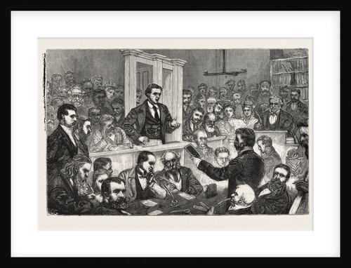 The Dr. Slade Prosecution, Sketch in Court During the Second Hearing, Re-Examination of Professor Lankester by Anonymous
