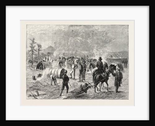 General Crook's Camp at Whitewood Creek: Bringing in a Wounded Soldier on a Travau, the Sioux War, United States by Anonymous