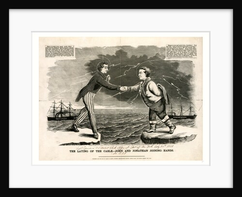 The Laying of the Cable: John and Jonathan Joining Hands, 1858 by Anonymous