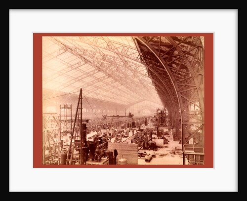 Interior of Gallery of Machines, Showing Machines Being Set Up, Paris Exposition, 1889, France, Napoleon Dufeu by Anonymous