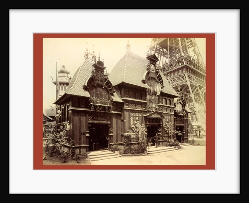 Pavilion of Nicaragua and Base of the Eiffel Tower, Paris Exposition, 1889 by Anonymous