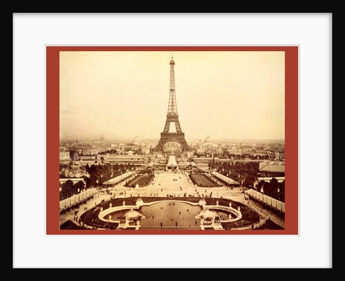 Eiffel Tower and Champ De Mars Seen from Trocadéro Palace, Paris Exposition, 1889 by Anonymous