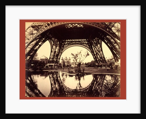 Exhibit Buildings and Grounds Seen Through the Lower Part of the Eiffel Tower, Paris Exposition, 1889, France by Anonymous