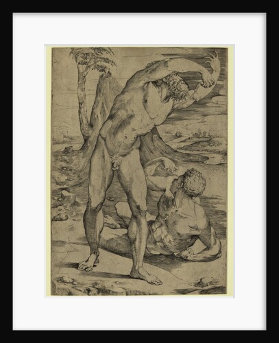 Two Nude Men: One Standing, One Reclining by Anonymous