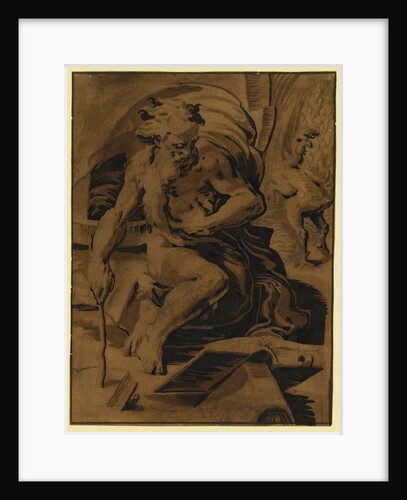 Diogenes with the Featherless Cock by Anonymous