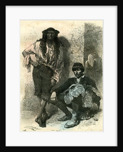 Slovenia Gypsy and Farmer 19th Century by Anonymous