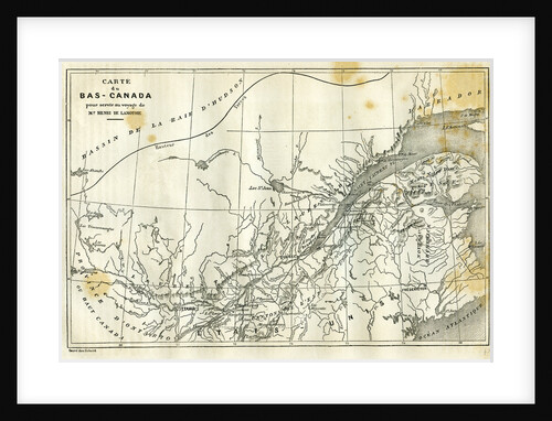 Map Canada 19th Century by Anonymous