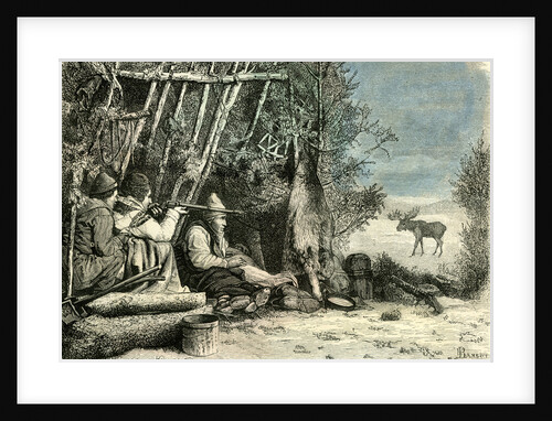 Caribou Hunt Canada 19th Century by Anonymous