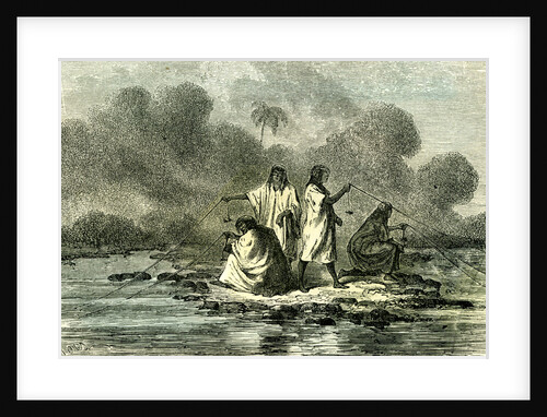Chontaquiros Indians 1869 Peru Fishing by Anonymous