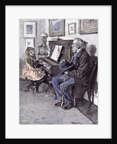 Girl at the Piano in 1891 by Anonymous