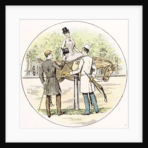 Lady on Her Horse in 1892 by Anonymous