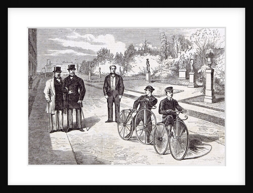 Bicycles in the Garden of the Tuileries Paris 1869 by Anonymous