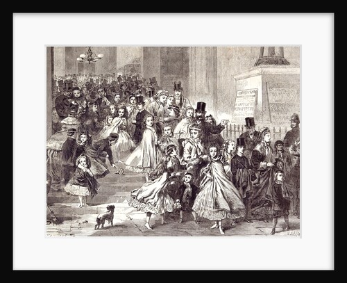 Children Returning from the Christmas Pantomime 1866 by Anonymous