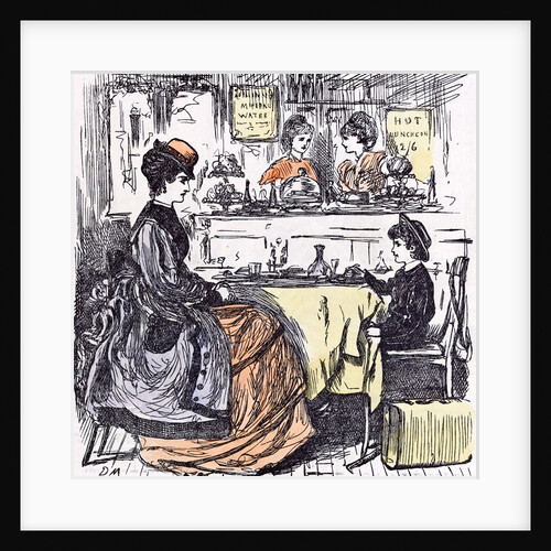 Governess and Boy at the Restaurant 1873 by Anonymous