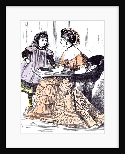 Sunday Evening Girl and Mother 1874 by Anonymous