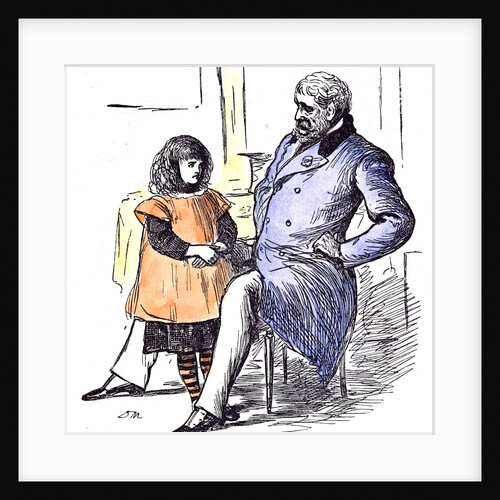 Girl with Grandfather 1873 by Anonymous