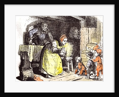 Telling a Fairy Tale Children 1855 by Anonymous