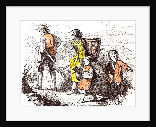 Family Coming Back from the Field 1855 by Anonymous