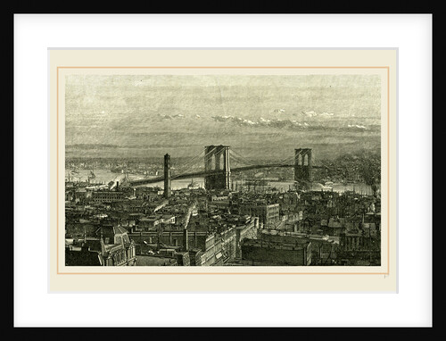 View of the Bridge from the New York Side, 1891 by Anonymous